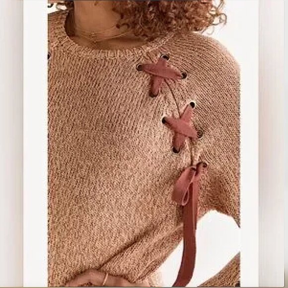 Chic lace-up ribbon sweater (brand new!) - Picture 12 of 16